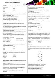 Lista 7 - Hidrocarbonetos - Regra de Três