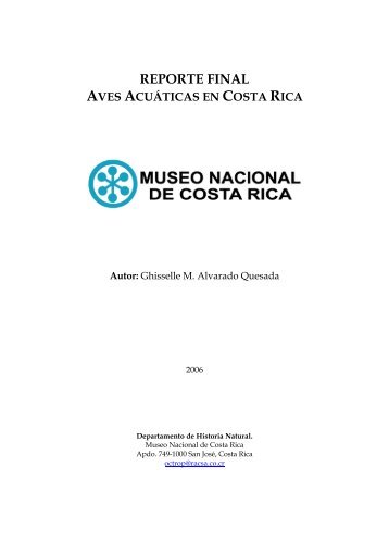 aves acuaticas y humedales de costa rica: estado de conservación