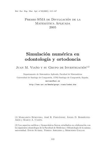 Simulación numérica en odontolog´ıa y ortodoncia