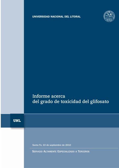 Informe sobre Glifosato UNL - Universidad Nacional del Litoral