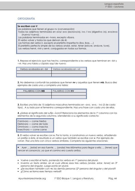 1º ESO Libro completo - Apuntes Marea Verde