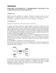 TP 4 – Espectros electrónicos e propriedades magnéticas de