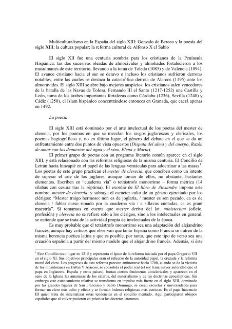 Multiculturalismo en la España del siglo XIII: Gonzalo de Berceo y la ...
