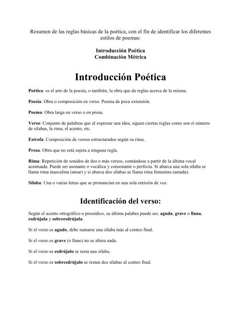 Introducción Poética