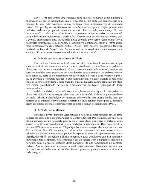 INTRODUÇÃO À SUMARIZAÇÃO AUTOMÁTICA - ICMC - USP