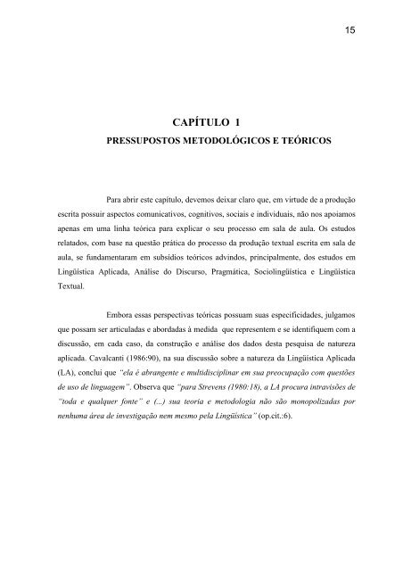 o ensino/aprendizagem da produção textual na quinta série