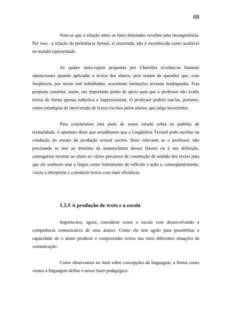 o ensino/aprendizagem da produção textual na quinta série