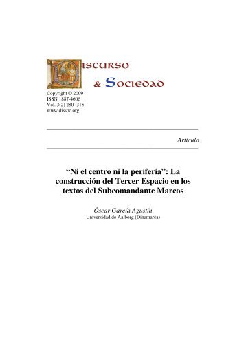 “Ni el centro ni la periferia”: La construcción del Tercer Espacio en ...