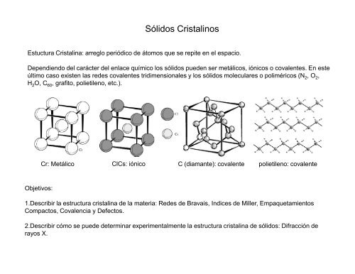 Estructura Cristalina de Sólidos