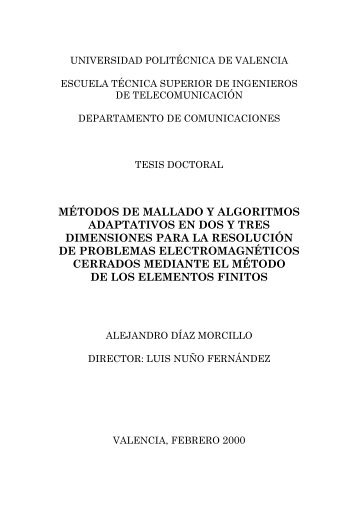métodos de mallado y algoritmos adaptativos en dos - Repositorio ...
