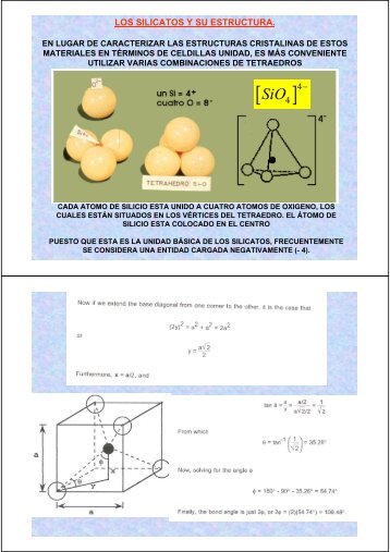 LOS SILICATOS Y SU ESTRUCTURA.