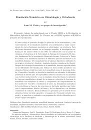 Simulación Numérica en Odontolog´ıa y Ortodoncia