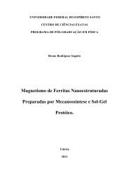 Magnetismo de Ferritas Nanoestruturadas Preparadas ... - CCE/UFES