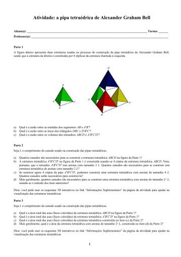 Atividade: a pipa tetraédrica de Alexander Graham Bell