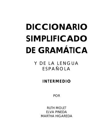 DICCIONARIO SIMPLIFICADO DE GRAMÁTICA