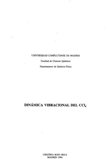 DINÁMICA VIBRACIONAL DEL CCI4 - Biblioteca de la Universidad ...