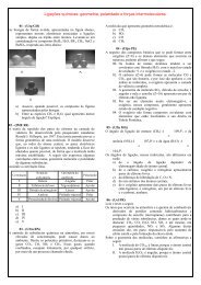 Ligações químicas: geometria, polaridade e forças intermoleculares