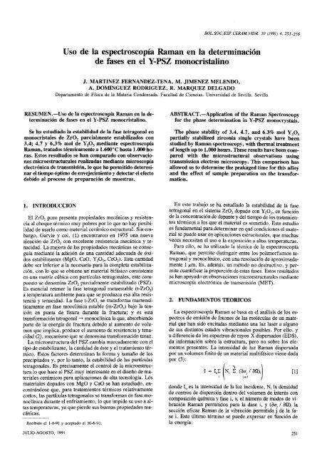 Uso de la espectroscopia Raman en la determinación de fases en el ...