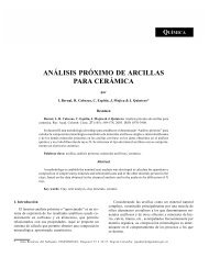 ANÁLISIS PRÓXIMO DE ARCILLAS PARA CERÁMICA