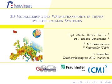 3D-Modellierung des Wärmetransports in tiefen hydrothermalen ...