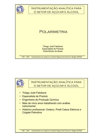 Polarimetria - Conselho Regional de Química