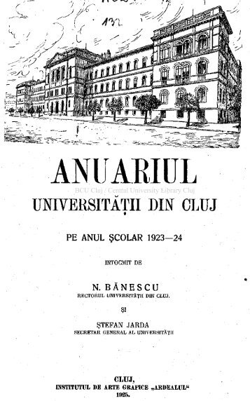 Anuar universitar - Lucian Blaga