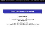 Grundlagen der Mineralogie - Institut für Mineralogie