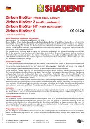 Zirkon BioStar HT - SILADENT Dr. Böhme & Schöps GmbH