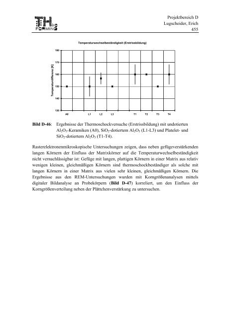 Projektbereich D Lugscheider, Erich 383 Projektbereich D ... - SFB 289