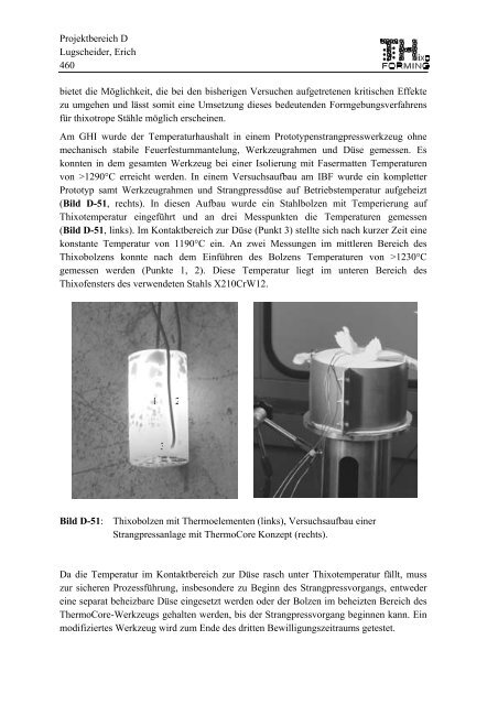 Projektbereich D Lugscheider, Erich 383 Projektbereich D ... - SFB 289