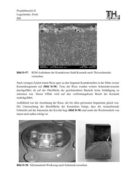 Projektbereich D Lugscheider, Erich 383 Projektbereich D ... - SFB 289