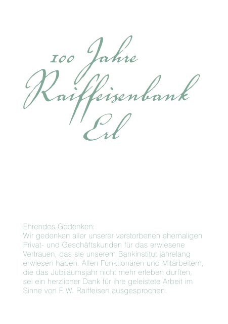 2009|100 Jahre Mit.Einander - Raiffeisen