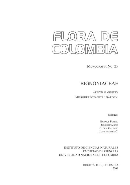 FLORA DE COLOMBIA - Facultad de Ciencias - Universidad ...