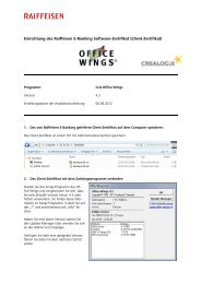 Einrichtung des Raiffeisen E-Banking Software-Zertifikat (Client ...