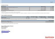 Tarifs des prestations 2013 Placements - Raiffeisen