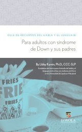 Para adultos con síndrome de Down y sus padres