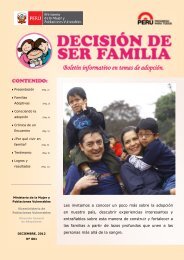 Boletín informativo en temas de adopción. - Ministerio de la Mujer y ...
