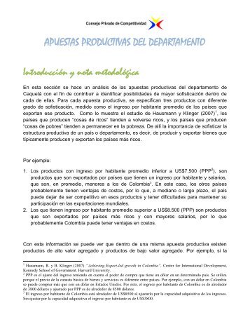 Apuestas productivas del Caqueta - Incoder