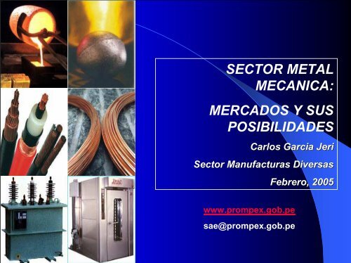 Sector Metal Mecánica: Mercados y Posibilidades