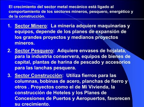 Sector Metal Mecánica: Mercados y Posibilidades