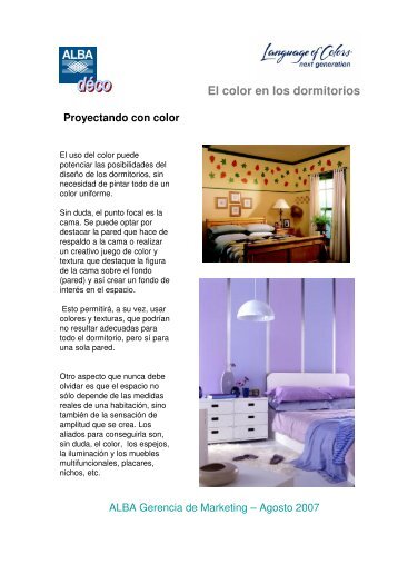 El color en los dormitorios - Alba