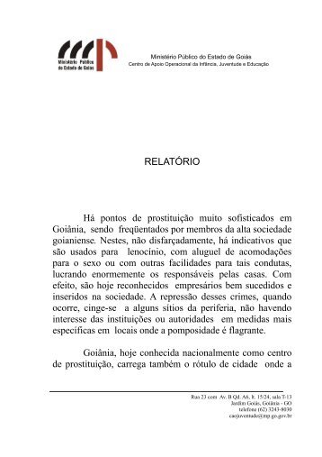 RELATÓRIO Há pontos de prostituição muito sofisticados em ...