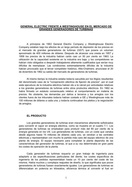 Caso General Electric Westinghouse - Grupo de Investigación ...