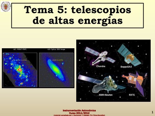 Telescopios de altas energías. - GUAIX