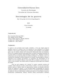 Sociología de la guerra - Bonavena - carrera de sociología - UBA ...