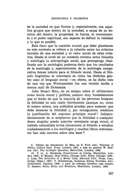 LAS RELACIONES ENTRE SOCIOLOGÍA Y FILOSO- FÍA: ALGUNAS ...