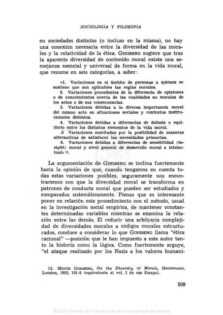 LAS RELACIONES ENTRE SOCIOLOGÍA Y FILOSO- FÍA: ALGUNAS ...