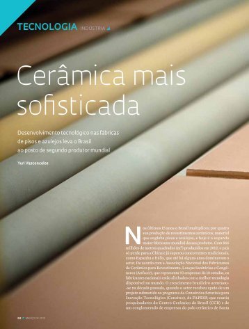 Cerâmica mais sofisticada - Revista Pesquisa FAPESP