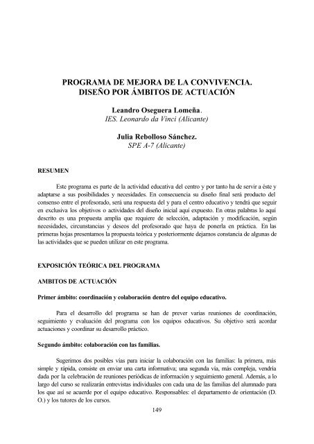 Propuestas y experiencias educativas para mejorar la convivencia