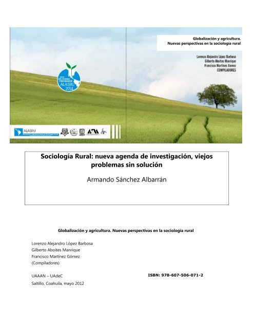Sociología Rural: nueva agenda de investigación, viejos ... - alasru